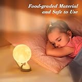 Methun Moon Lamp 3D Lunar Design Cordless Night Light Ceramic Base 9 cm view 7