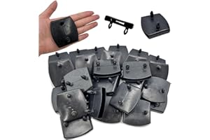 honigo 30pcs 54x9mm Black Replacement Bed Slat Plastic Centre Caps Holders for Holding Securing Wooden Slats Bed Base,Width 54mm x Height 9 mm (Inside Dimension)