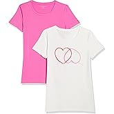 Amazon Essentials Women's Regular-Fit Short-Sleeve T-Shirt (Crewneck and V-Neck Options), Multipacks