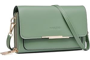 Roulens Small Crossbody Bag for Women,Cell Phone Purse Women's Shoulder Handbags Wallet Purse with Credit Card Slots