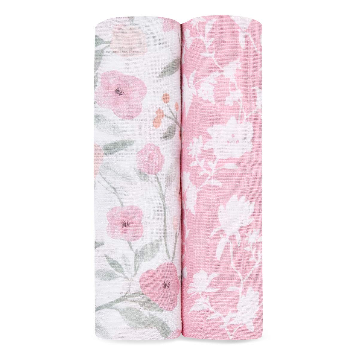 aden + anais™ large swaddles 2 pack cotton muslin jungle jam (Ma fleur)