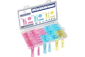 LORDANDLAND 54PCS Heat Shrink Bullet Wire Connectors Kit 22-10AWG Waterproof Bullet connectors Heat Shrink Female&Male Connector for Automotive Boat Stereo Industrial Equipment