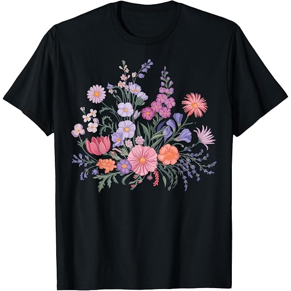 Amazon.com: Vintage Flowers Women Wildflower Graphic Floral