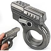 Stainless Steel Fidget Gun Fidget Slider, Durable Gun Fidget Toy Stress Relief Finger Fidget (Stainless Steel)