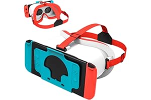 MVPTGRS Upgraded VR Headset for Original Nintendo Switch & Switch OLED Model, Virtual Reality Glasses with Adjustable HD Lenses and Comfortable Head Strap, Labo VR Kit Accessories, Switch 3D Goggles