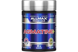 ALLMAX AGMATINE+ Powder, AgmaSure Agmatine Sulfate with Glycine, Unflavored Pre Workout Pump Supplement, 45 Servings