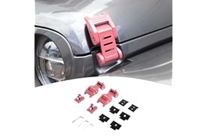 PDKLIN for Jeep Hood Latches Lock Catch Kit for Jeep Wrangler JK JKU 2007-2017 for Wrangler JL JLU 2018 up for Gladiator JT 2020 up, Exterior Accessories (Pink) 2pcs