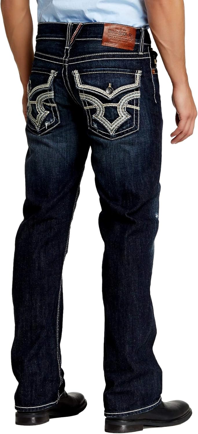 mens jeans with embroidered back pockets