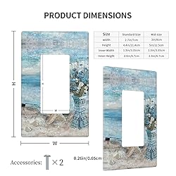 Daisy Flower Blue Beach Single Rocker Light Switch