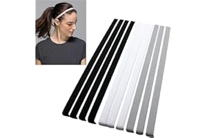 TENGFENG Girls Sport Headbands Non-Slip Hairband - Athletic Grip Elastic Single Skinny Sweatbands for Guide Sweat When Running Soccer Basketball Yoga Tennis Cycling 10 Pack