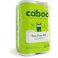 Caboo Tree Free Toilet Paper, Tree Free, Septic, Chemical Free Bath Tissue - 2 Ply Sheets, 300 Sheets Per Roll, 12 Double Rolls