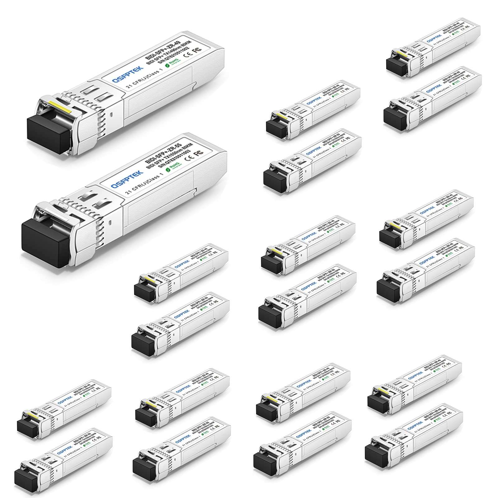 QSFPTEK 10G SFP+ Bidi Transceivers LC Single-Mode