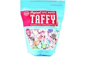 Sweet Candy Company Salt Water Taffy Individually Wrapped - Salt Water Taffy Candy Bulk, Old Fashioned Assorted Flavors, Soft and Chewy Candy Mix, Gluten Free Variety Pack - 24 oz Bag