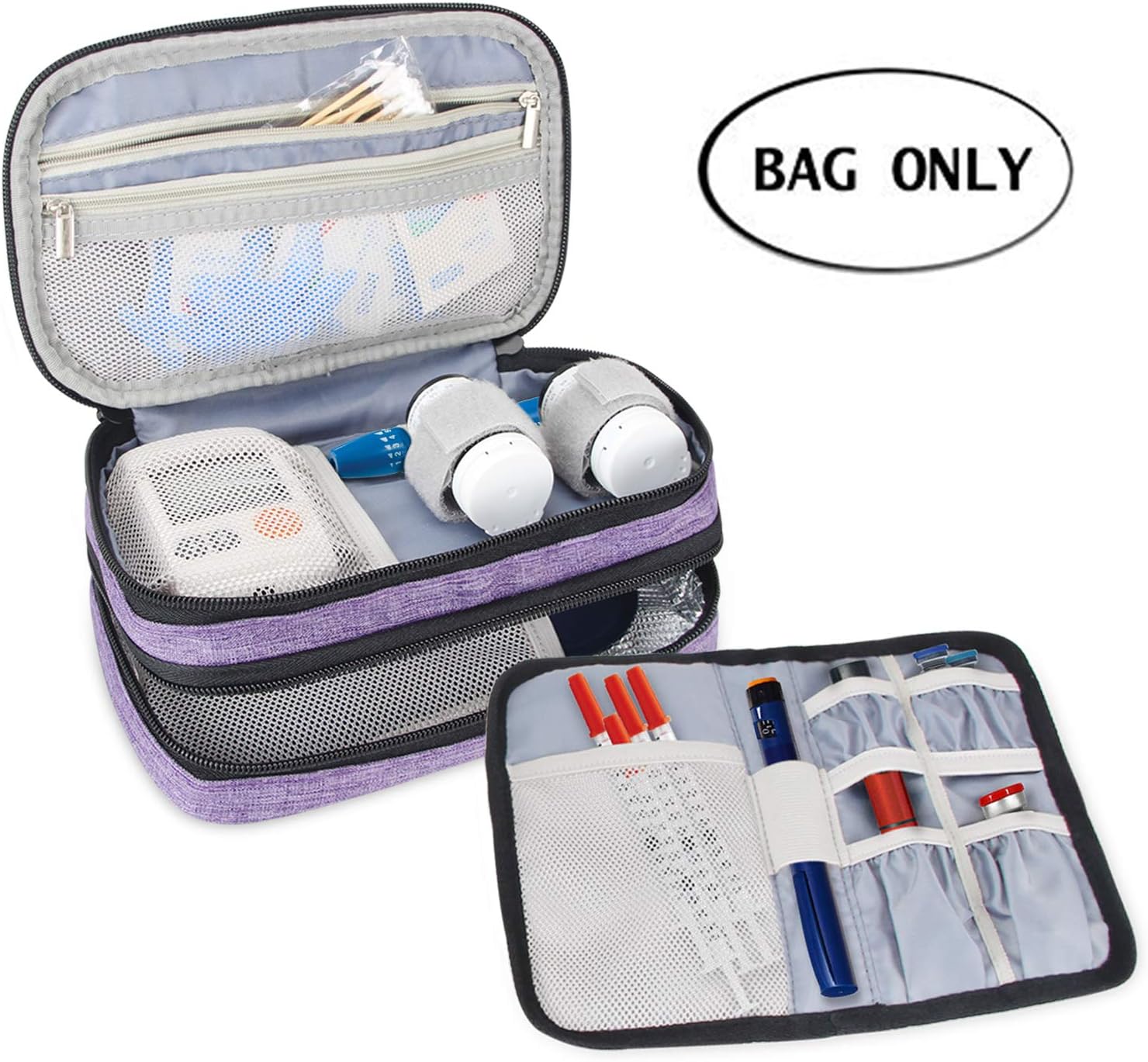 Luxja Insulin Travel Case, Double Layer Insulin Bag for Insulin Pens