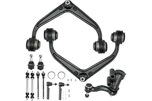 PHILTOP 11pcs Front End Suspension Kit for Chevy Silverado GMC Sierra 2500HD 3500HD 2011-2019, 2 Upper Control Arms 2 Lower Ball Joints 2 Sway Bars 4 Outer & Inner Tie Rods 1 Idler Arm Replacement