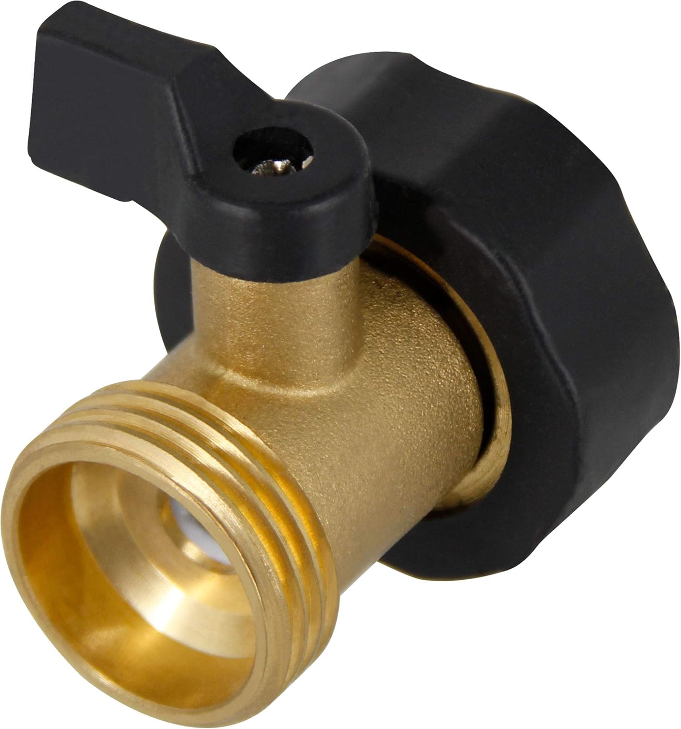 Triumpeek 3/4" Brass Shut Off Valve Garden Hose Connector, 2 Pack Water Hose Turn Off Valve Connector with Extra 2 Pcs Rubber Washers Replacement : Garden & Outdoor