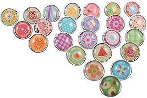 Lurrose Lot de 50 mini attaches parisiennes décoratives en alliage à deux broches pour scrapbooking, cartes de vœux, bricolag