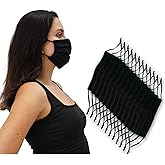 Simlu Unisex Reusable Fabric Face Mask, 2 Layer, Washable, Black Face Mask