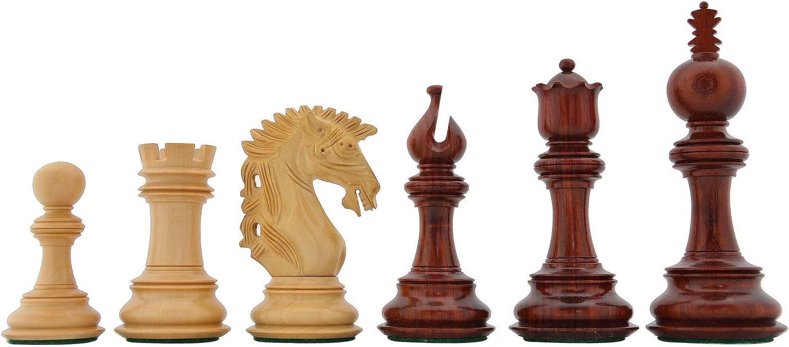 The Apache Series Luxury Chess Set in Bud Rose / Box Wood - 4.5" King