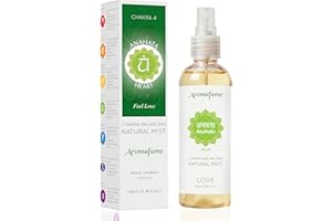Heart Chakra Natural Mist by Aromafume | 100ml/3.3 fl oz | Anahata | Aromatherapy Spray for Chakra Balance | Rose & Bergamot Extracts | Essential Oil Spray for Meditation, Yoga, Reiki