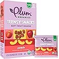 Plum Organics Teensy Snacks Soft Fruit Snacks - Peach - 0.35 oz Bags (Pack of 40) - Organic Toddler Food Fruit Snacks