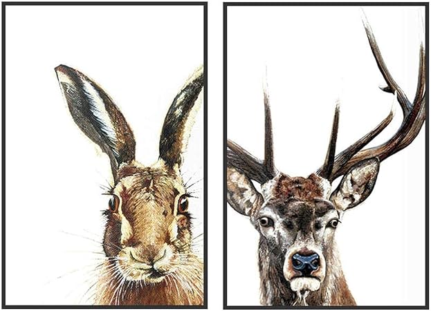 ThinkingPower Nórdico contratado Fondo Blanco Conejo Milu Ciervos