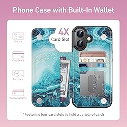 Goodon for iPhone 16 Plus Case Wallet - Flip Folio