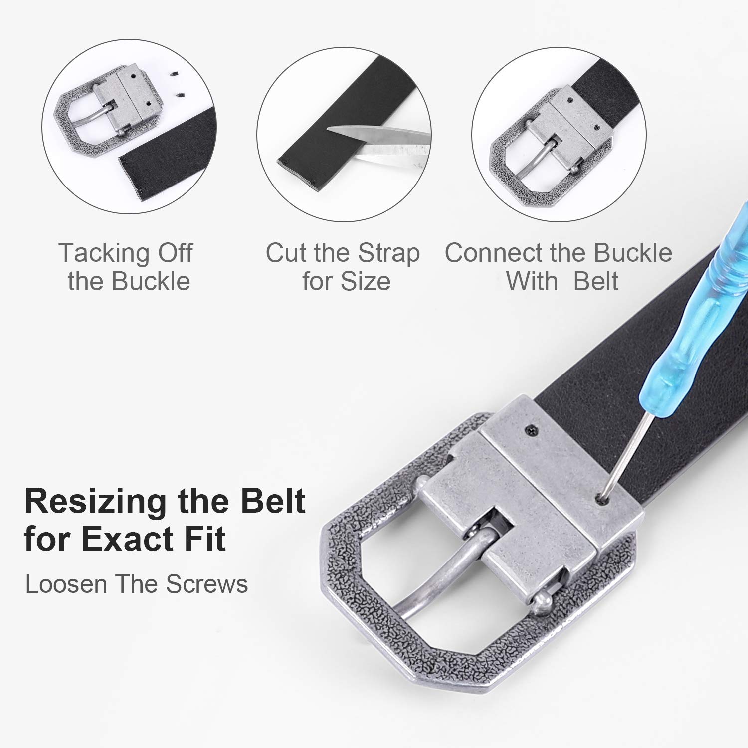 WHIPPY Reversible Women/Men Belt Leather Dress Belts for Jeans Pants Rotating Buckle for 2 Colors,Black+Brown,Suit Pants 36-40 Inches