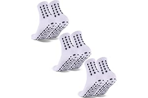 ZXOLDZX 3 Pairs Kids Grip Soccer Socks Cushioned Non Slip Football Athletic Sports Socks for Boys Girls