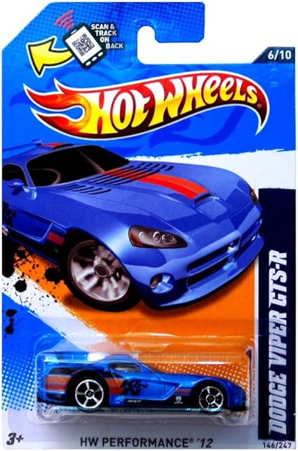 Amazon Com Hot Wheels 12 Dodge Viper Gts R Blue Hw Performance 12 146 247 1 64 Scale Toys Games