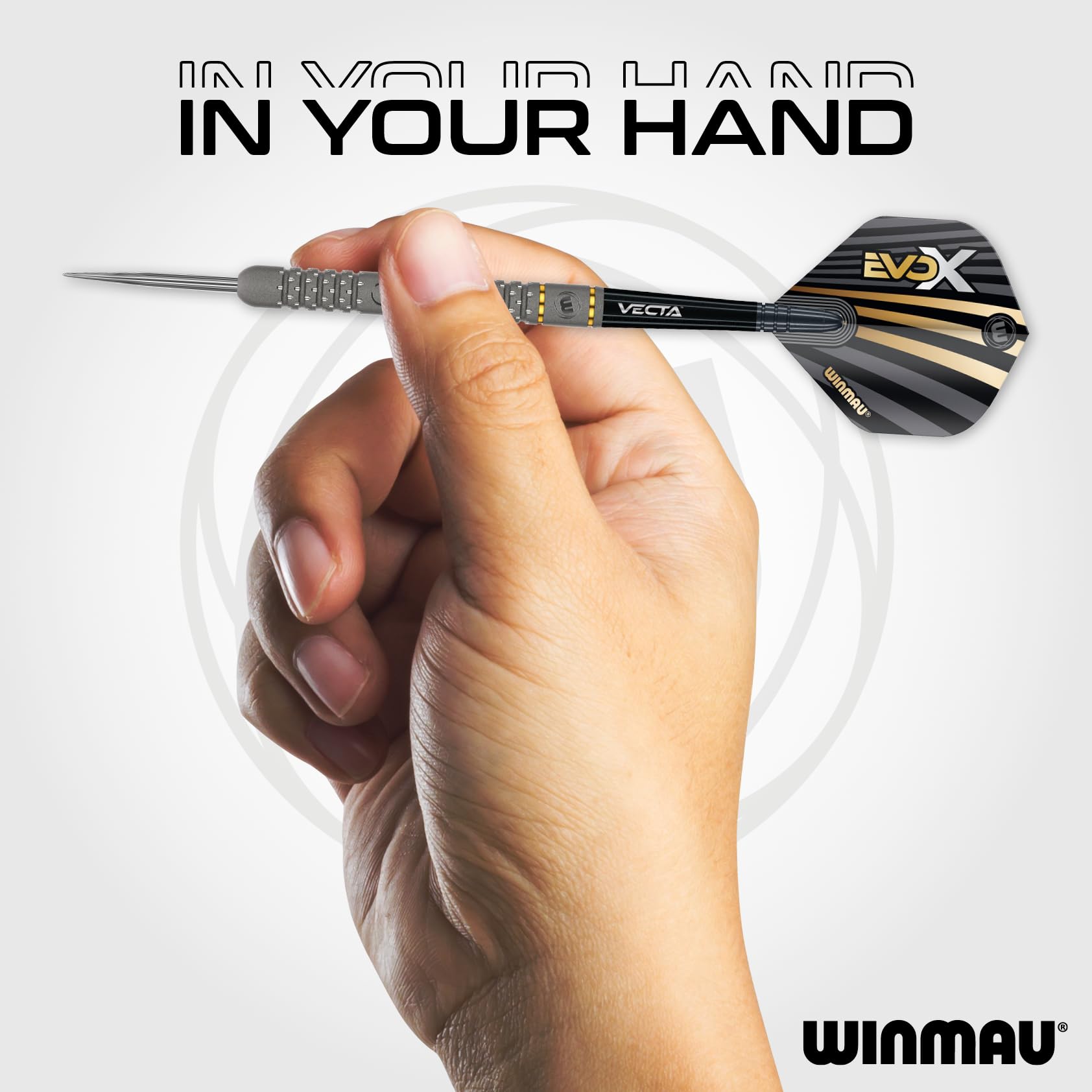 WINMAU – Michael Van Gerwen MvG - EvoX 22.5g Professional Darts-Set mit Dart Flüge und Schäfte 5