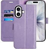MONASAY Wallet Case for iPhone 17 6.3 inch,Magnetic Flip Cover with Card Holder Slots and Kickstand RFID Blocking Shockproof PU Leather Folio Compatible with iPhone 17 Phone Case, Lavenders