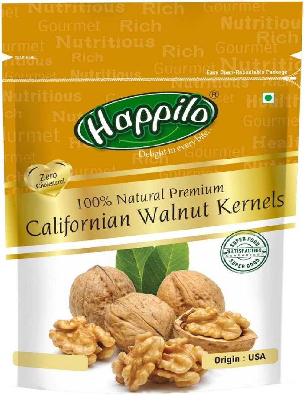 Happilo Premium 100% Natural Californian Walnut Kernels, 200g