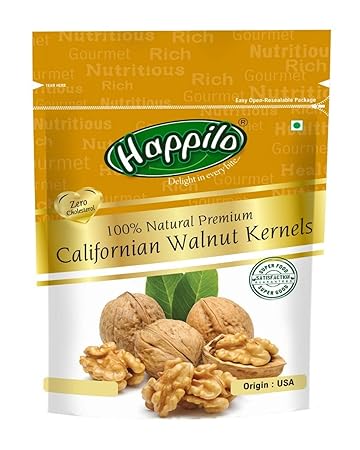 HappiloPremium 100% Natural Californian Walnut Kernels, 200g