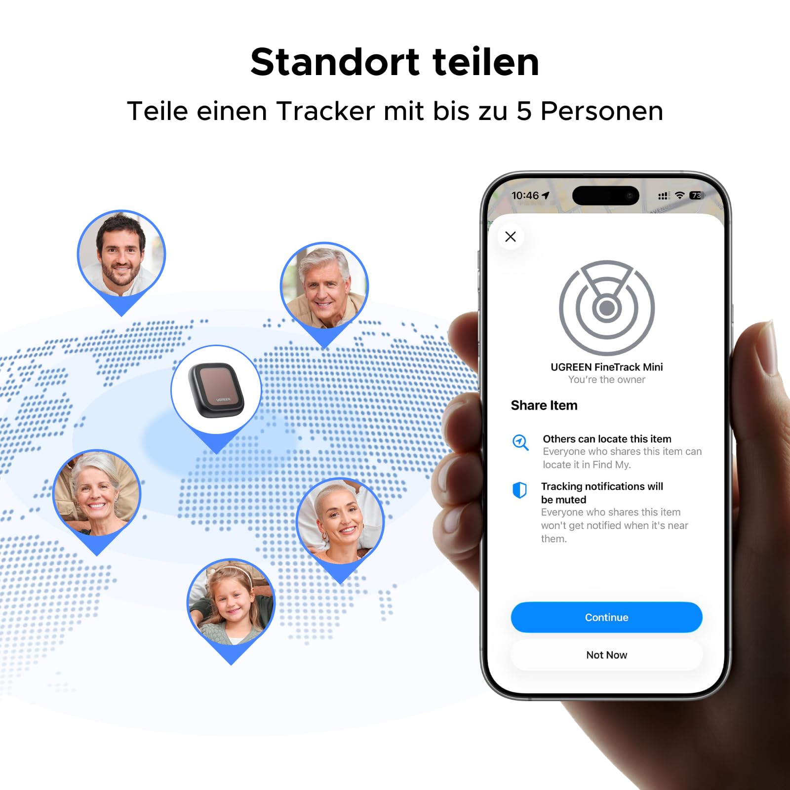 UGREEN FineTrack Pro Solar Finder, Schlüsselfinder kompatibel mit Apple Find My (nur iOS), IP68 wasserdicht, Tracker für Schlüssel, Koffer, Auto, Outdoor & Reise, Bluetooth Tracker mit Solarenergie 7