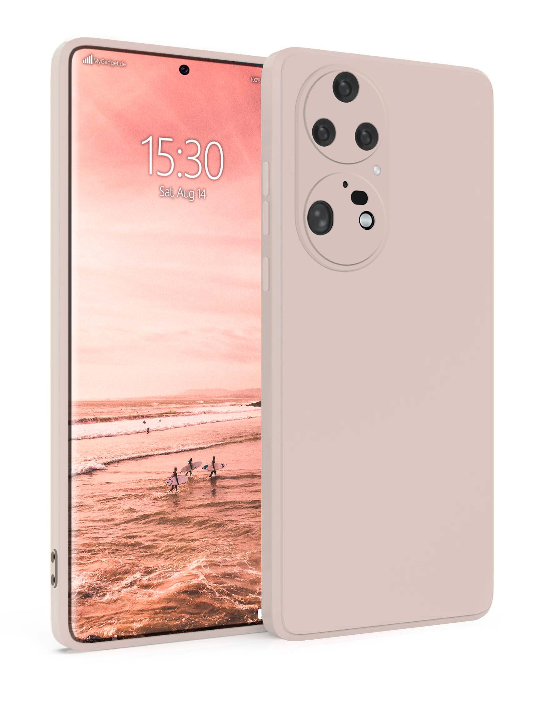 MyGadget Case for Huawei P50 Pro - Cover Ultra Thin TPU - Soft Touch Rubber & Anti-Scratch Shell - Flexible Silicone - Matte Pink