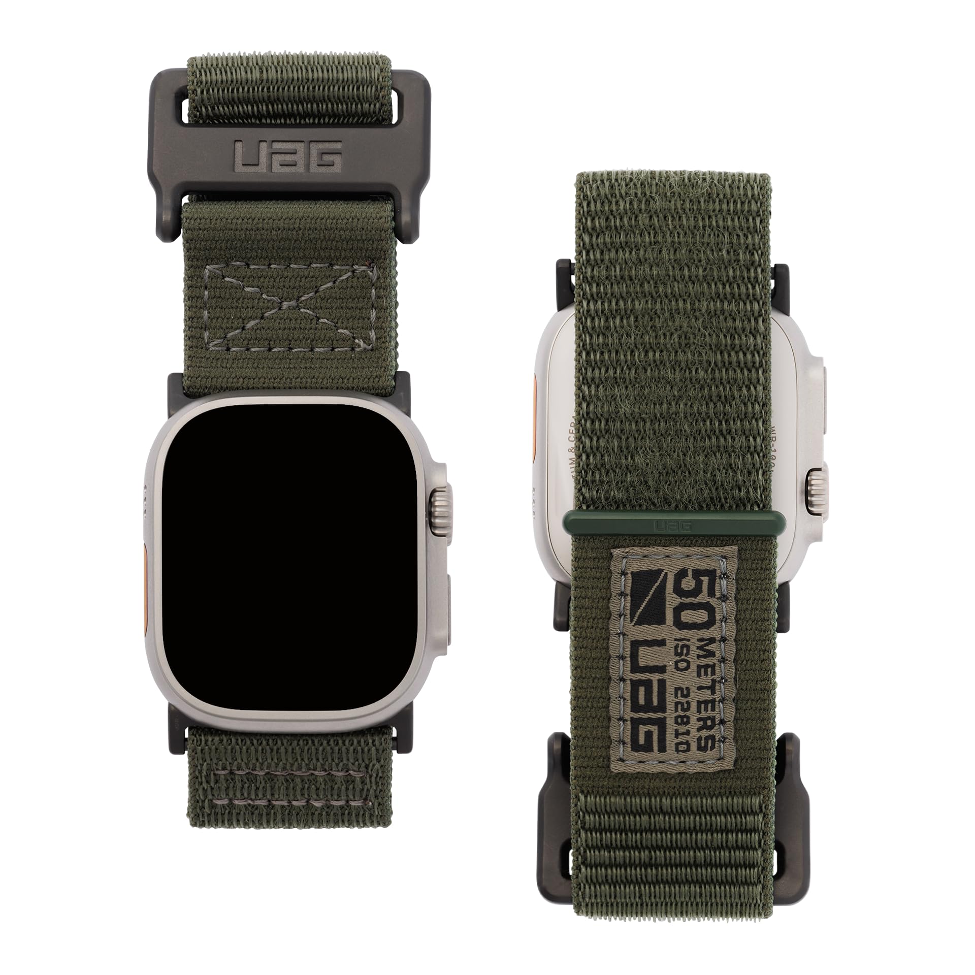 URBAN ARMOR GEAR UAG [Limited Edition] Compatible with Apple Watch Band 49/46/45/44mm iWatch Ultra 3/Ultra 2/Ultra/4-11/SE3/SE2/SE Adjustable Loop Rugged Replacement Watch Strap, Active Foliage Green