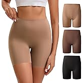 OEIOEI Women's Boyshorts Underwear High Waisted Seamless Boxer Briefs Panties 3-Pack