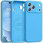 Ktele Magnetic for iPhone 17 Pro Max Case [Compatible with Magsafe] [Premium Silicone Satin-Smooth Touch] Slim Shockproof Anti-Scratch Microfiber Lining Case, 6.9 inch, Blue