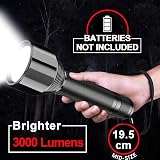 REHKITTZ 3000 Lumens LED Torch Super Bright Camping Flashlight 5 Modes view 2