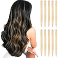 RINBOOOL Blonde Hair Extensions Clip in for Kids Girls, 10 Pieces 22 Inch Long Straight Colored Streak Synthetic Accessories Hairpiece Clip ins, Play Party Highlights