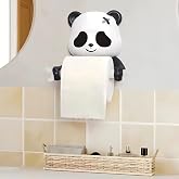 KLUSIET Cute Toilet Paper Holder Wall Mount, Funny Animals Toilet Paper Roll Holder, Toilet Paper Roll Dispenser for Kitchen Bathroom (New Panda)