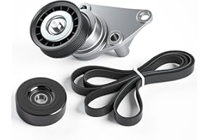 RIYHCH 90K-38158B Complete Serpentine Belt Drive Component Kit, For Chevrolet Silverado/Suburban/Tahoe/Silverado/Avalanche 99-02, For GMC Sierra/Yukon 99-02, For Cadillac Escalade 2002#38001 38158 K060930