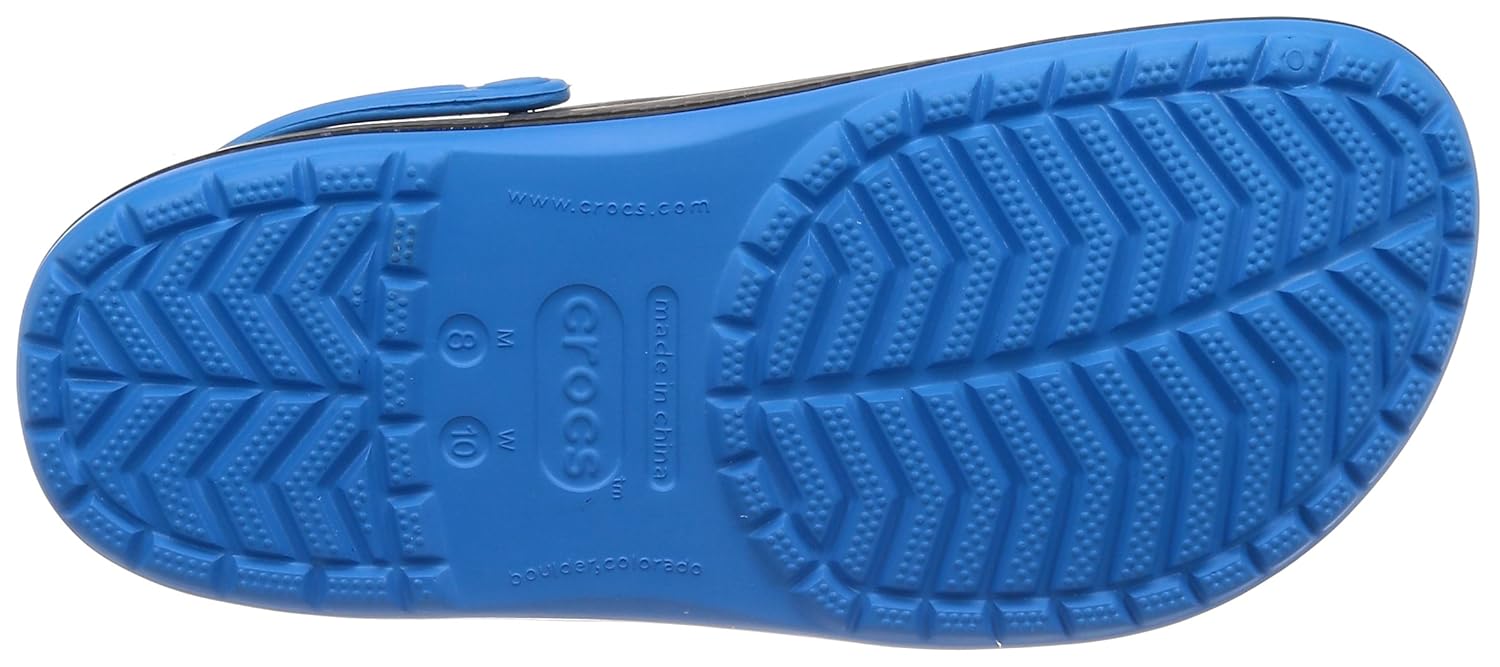 crocs unisex adult crocband carbon graphic clogss blue