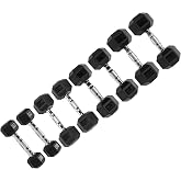 Signature Fitness Hex Dumbbells, Non-Slip Weights, 5/10/15/20 Lbs, Black | Designed for Full-Body Strength Training, Toning &amp; Home Gym Workouts with Multiple Resistance Levels for Progressive Exercise