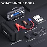 TOPDON JS3000 12V 3000A Jump Starter Booster Pack 9L Gas/7L Diesel view 8