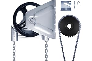 LAJIAOZ Garage Door Chain Hoist - 4:1 Reduced Drive Heavy Duty Hoist for Roll Up Doors and Jackshaft Garage Door Openers