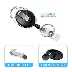 Teskyer 5 Pack Badge Holders, Retractable Badge