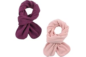 Zsedrut Toddler Winter Scarf Girls Fleece Neck Warmer Solid Color Warm Scarves