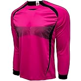 Just 4 Kicks Boy's Goalkeeper Soccer Jersey, France Padded Goalie Shirt with Sponge Protector